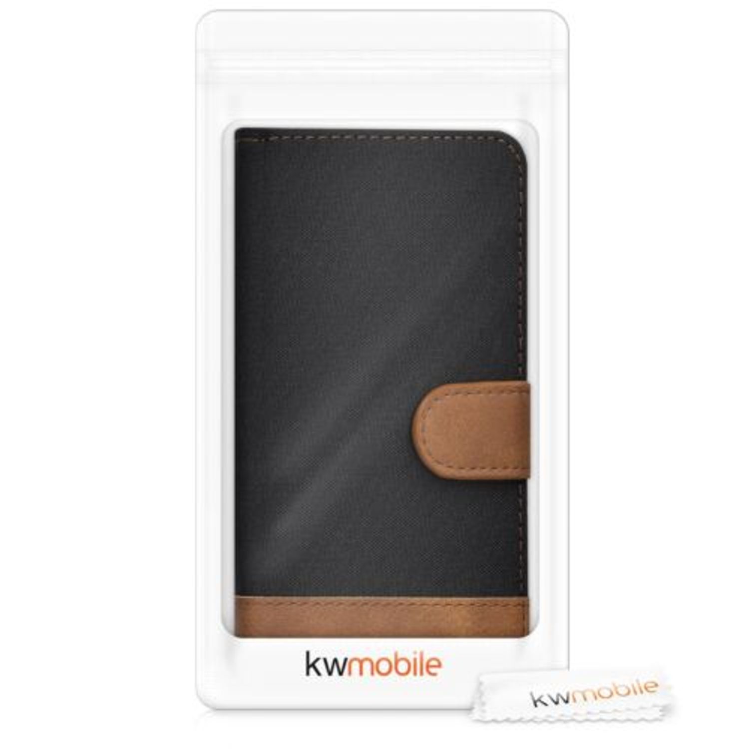 Husa pentru Lenovo Vibe C2, Textil, Maro, 40503.02 fotografia produsului View 7 L