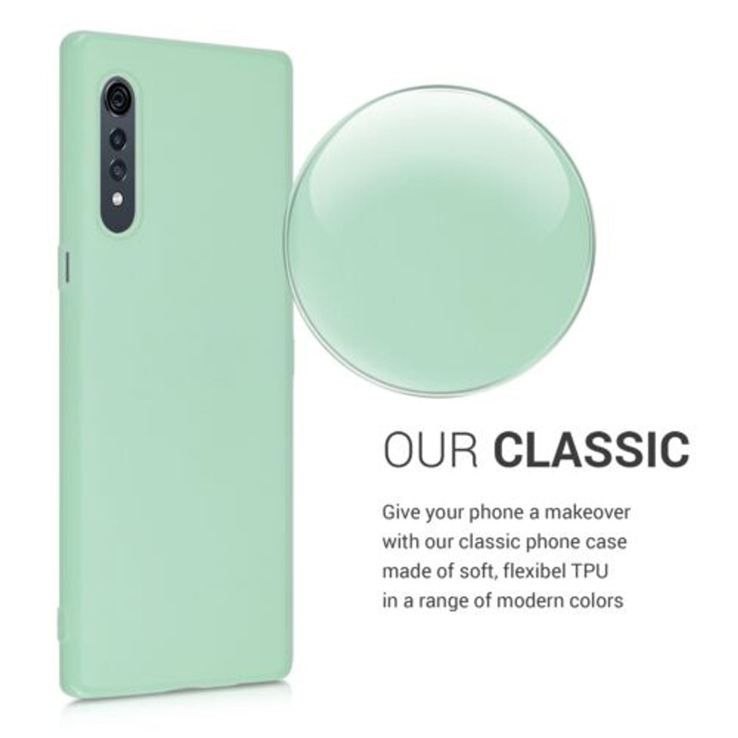 Husa pentru LG Velvet, Silicon, Verde, 52532.50 fotografia produsului View 5 L