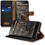 Husa pentru Lenovo Vibe C2, Textil, Maro, 40503.02 fotografia produsului View 5 S