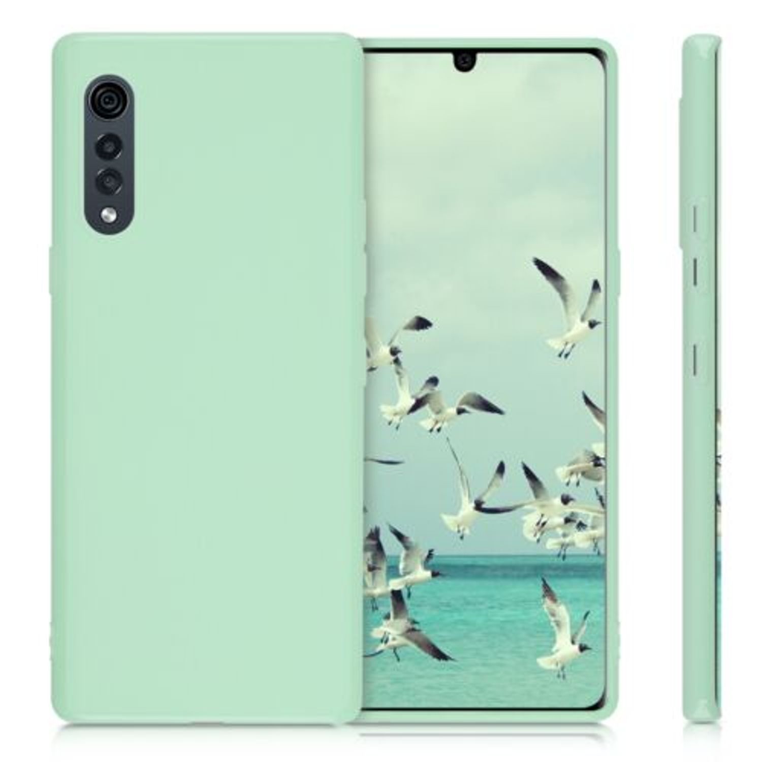 Husa pentru LG Velvet, Silicon, Verde, 52532.50 fotografia produsului View 2 L