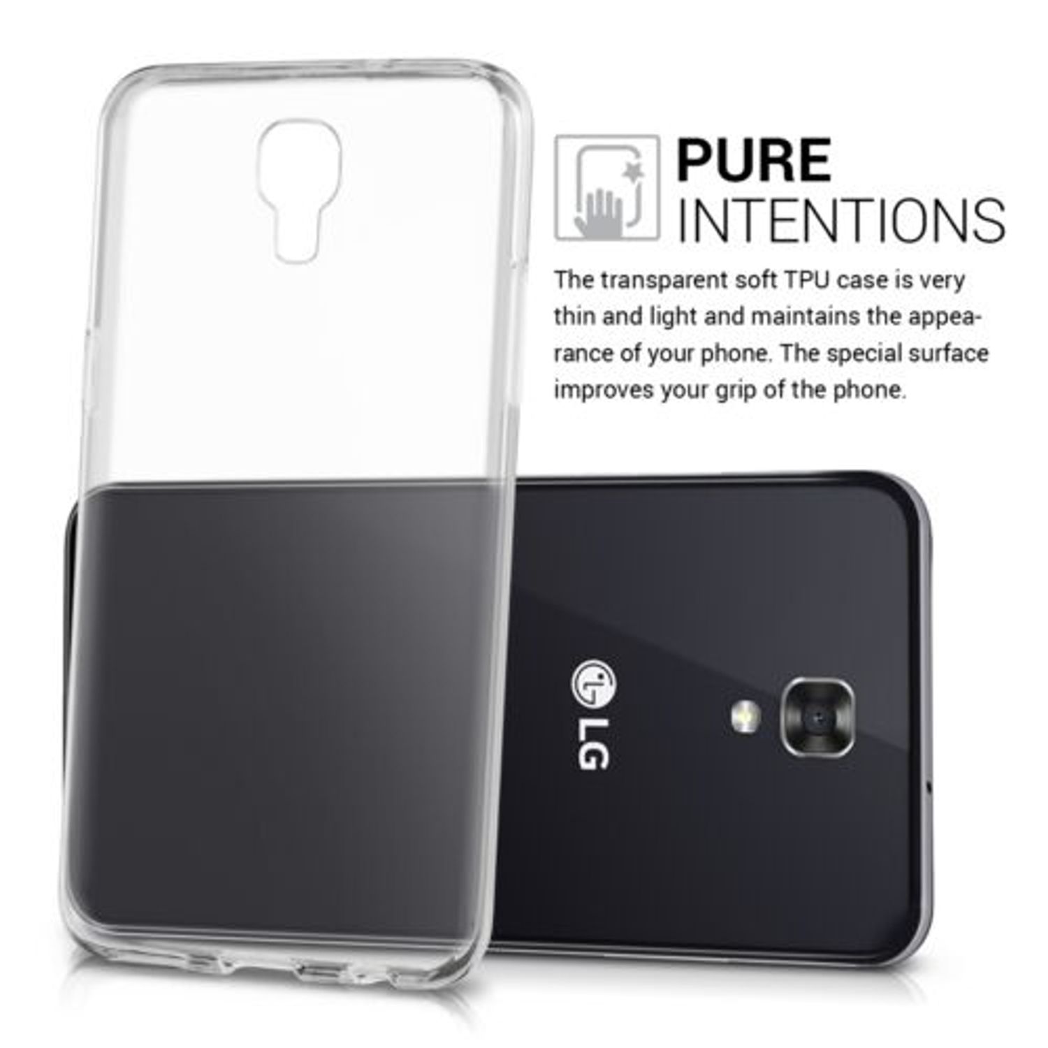 Husa pentru LG X Screen, Silicon, Transparent, 37249.03 fotografia produsului View 4 L