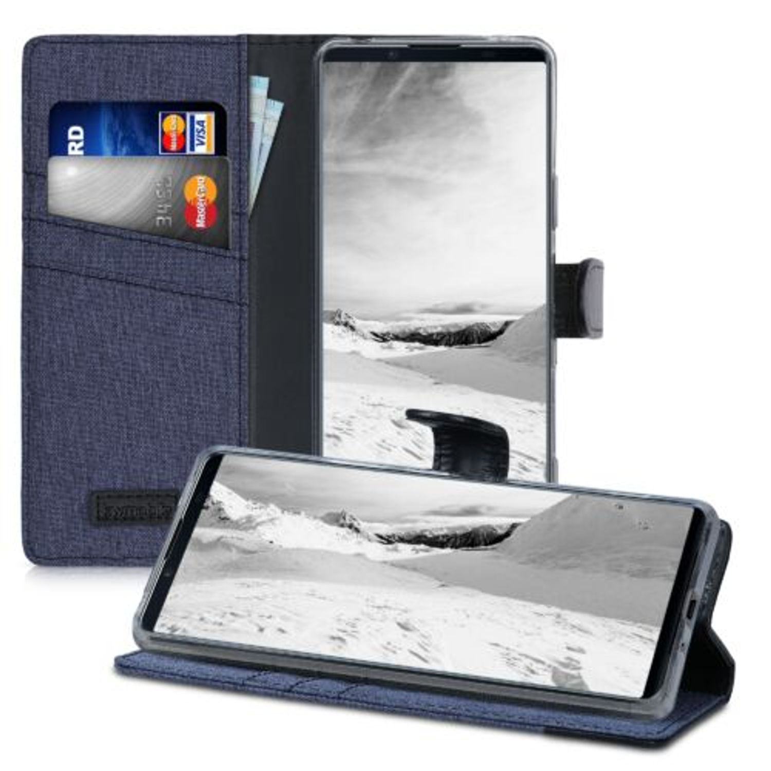 Husa pentru Sony Xperia 1 III, Textil, Albastru, 55130.17 fotografia produsului View 7 L