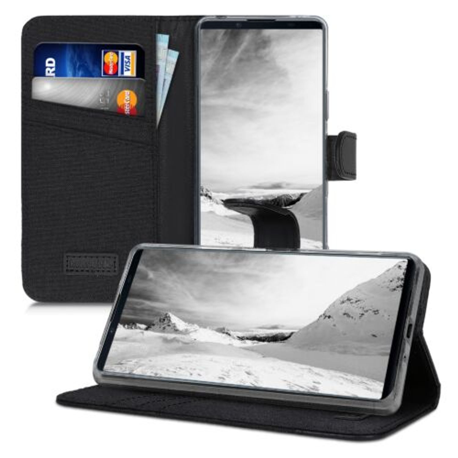 Husa pentru Sony Xperia 1 III, Textil, Negru, 55130.73 fotografia produsului View 5 L