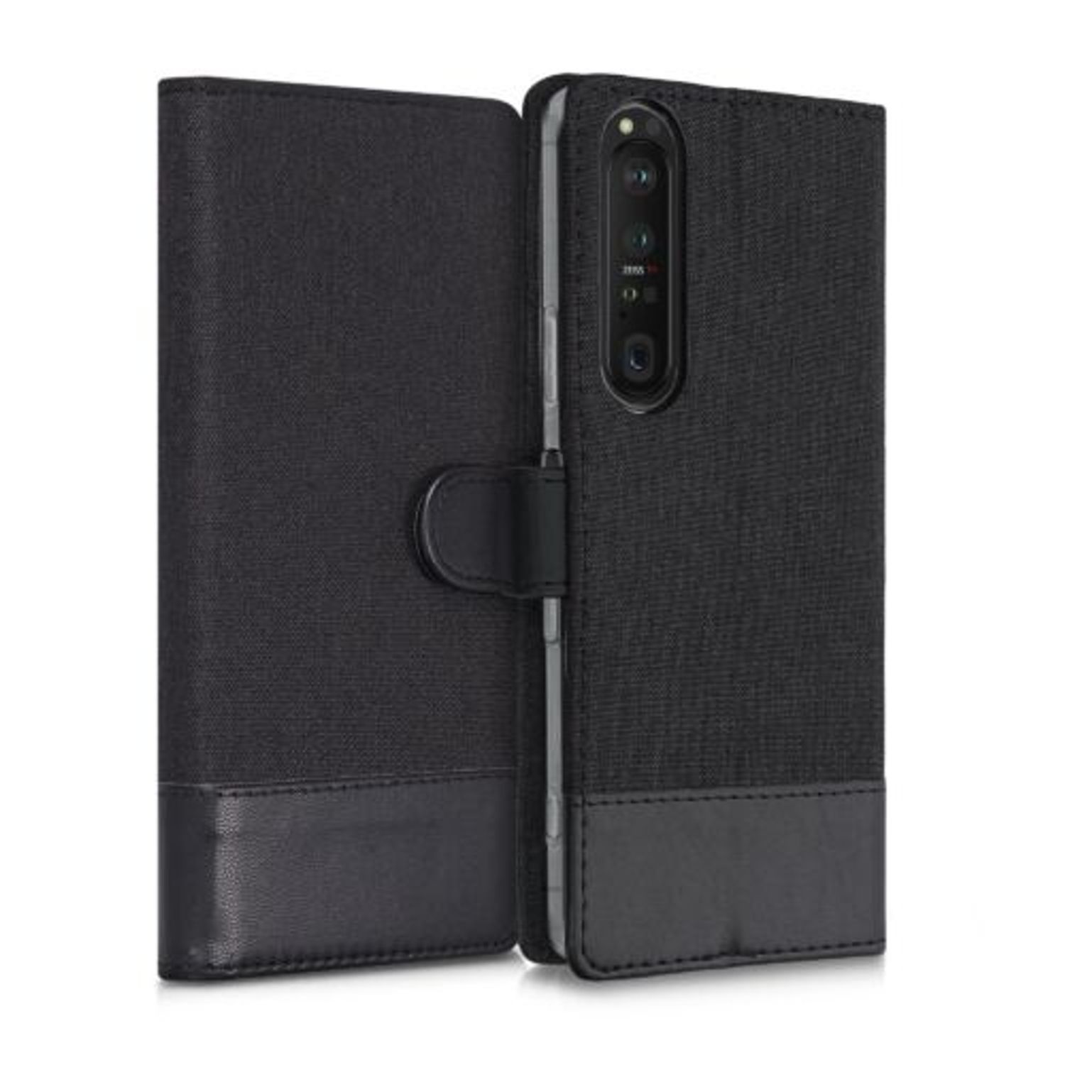 Husa pentru Sony Xperia 1 III, Textil, Negru, 55130.73 fotografia produsului View 4 L