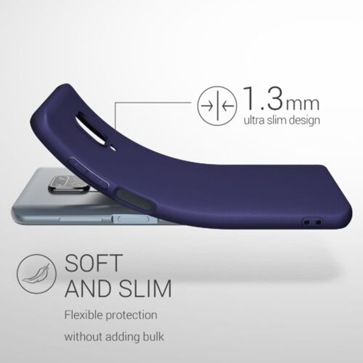 Husa pentru Xiaomi Redmi Note 9S/Redmi Note 9 Pro/Redmi Note 9 Pro Max, Silicon, Albastru, 52140.182 fotografia produsului View 3 L