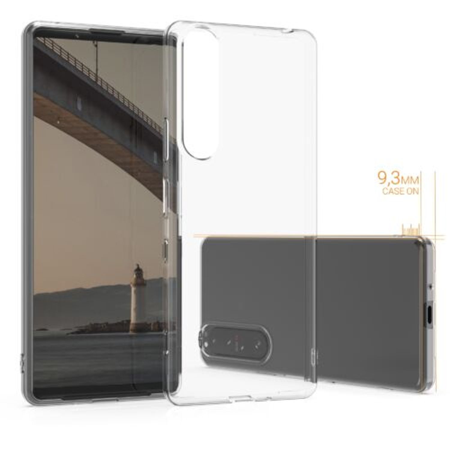 Husa pentru Sony Xperia 1 III, Silicon, Transparent, 54751.03 fotografia produsului View 4 L