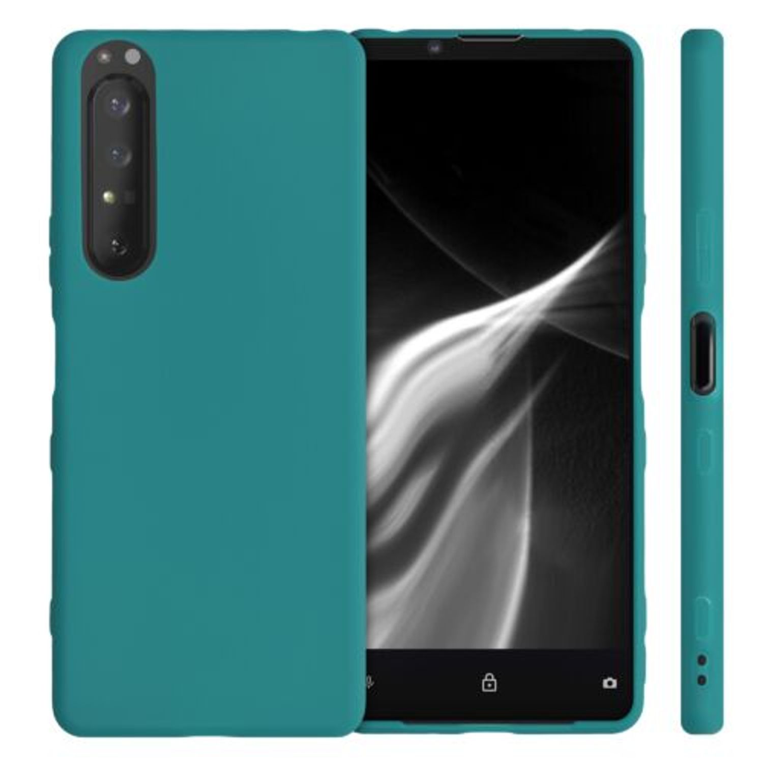 Husa pentru Sony Xperia 1 III, Silicon, Verde, 54753.57 fotografia produsului View 2 L