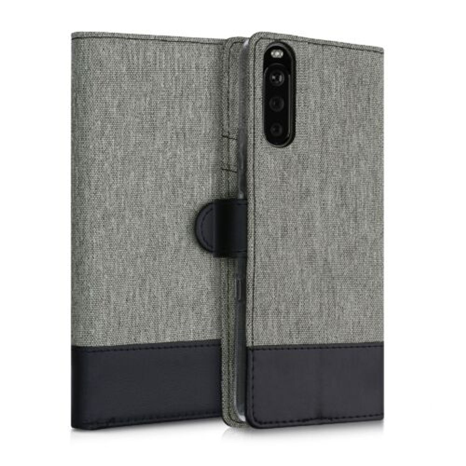 Husa pentru Sony Xperia 10 III, Textil, Gri, 55131.22 fotografia produsului View 4 L