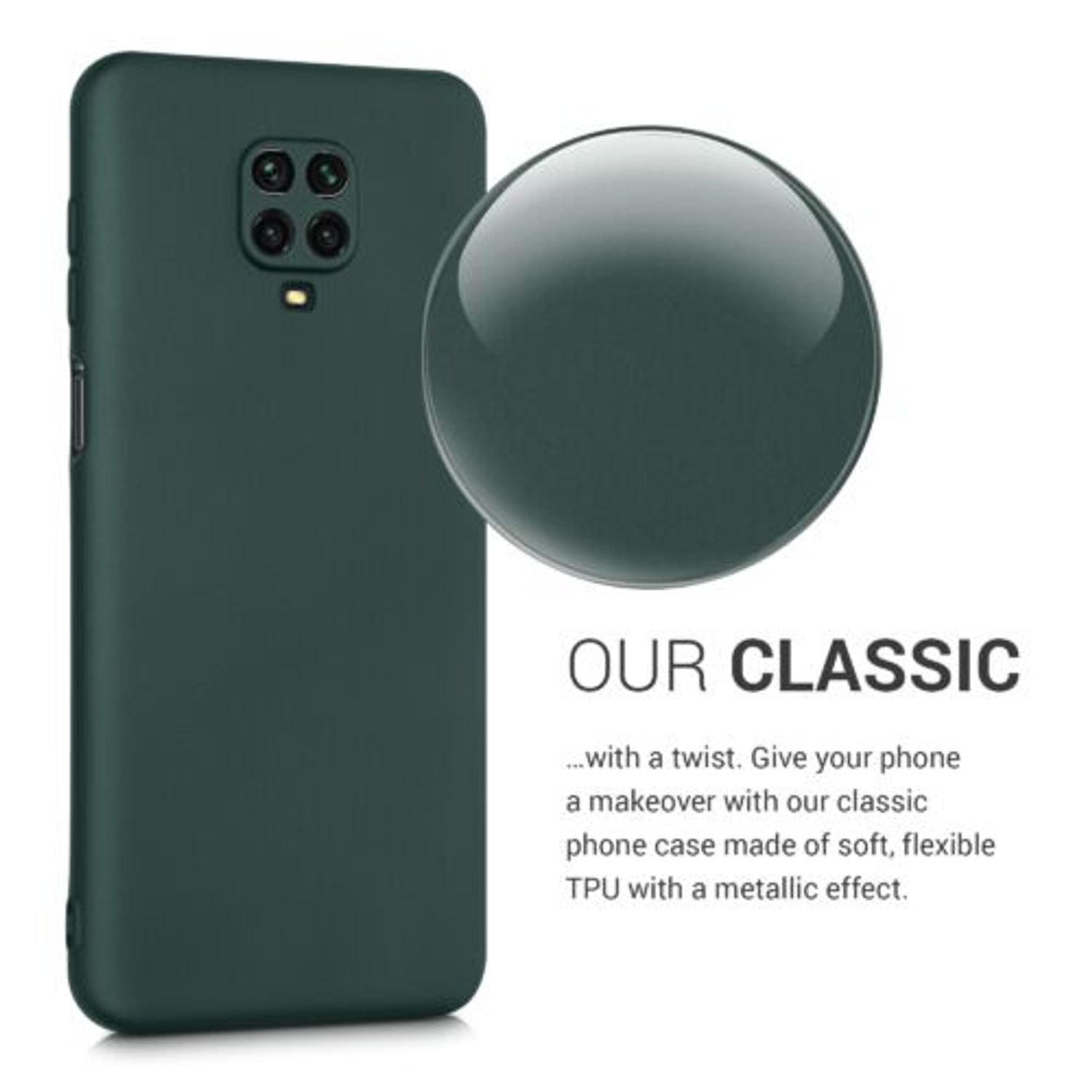 Husa pentru Xiaomi Redmi Note 9S/Redmi Note 9 Pro/Redmi Note 9 Pro Max, Silicon, Verde, 52142.14 fotografia produsului View 13 L