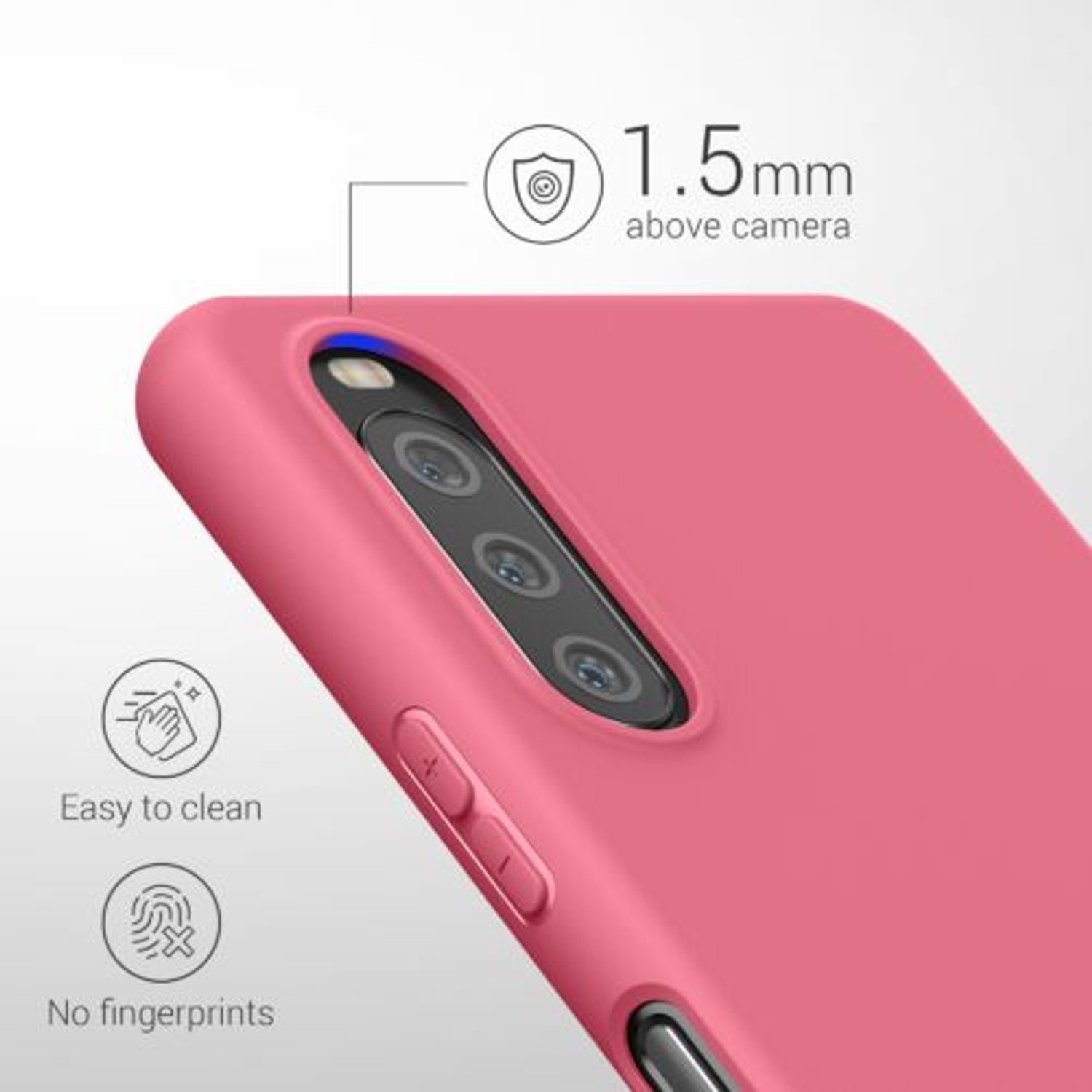 Husa pentru Sony Xperia 10 III, Silicon, Roz, 54754.219 fotografia produsului View 3 L