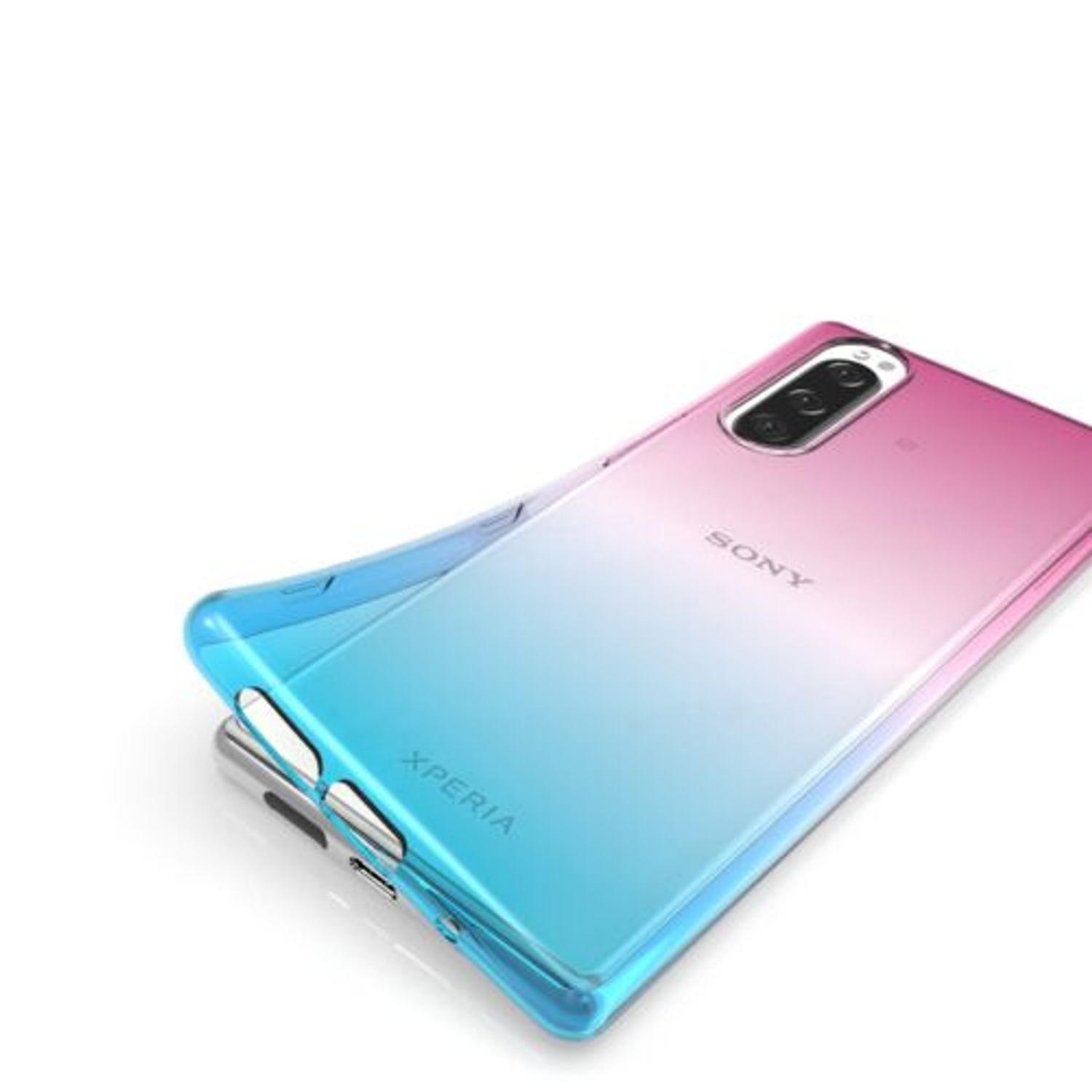 Husa pentru Sony Xperia 5, Silicon, Roz, 50131.01 fotografia produsului View 8 L