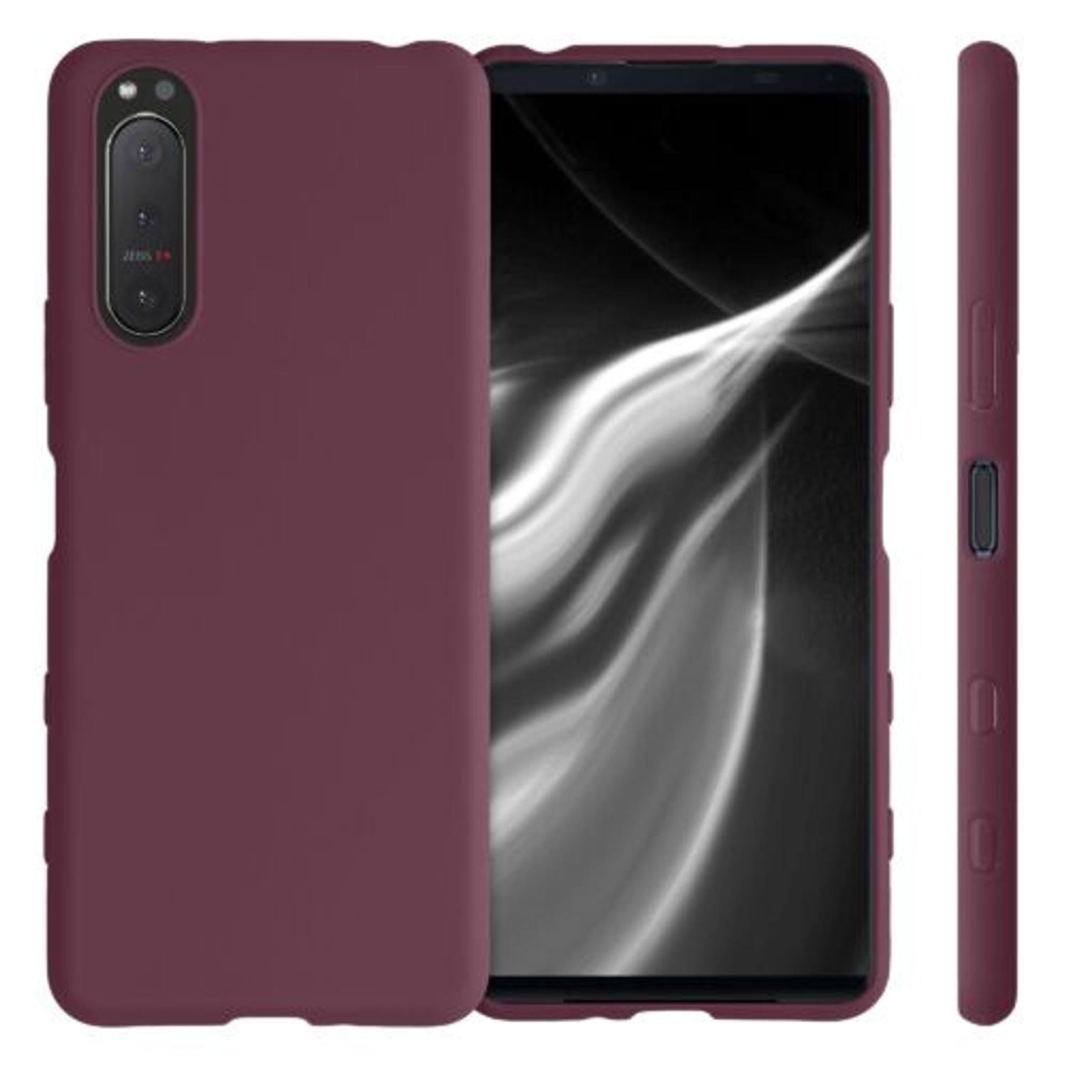Husa pentru Sony Xperia 5 II, Silicon, Rosu, 51531.190 fotografia produsului View 2 L