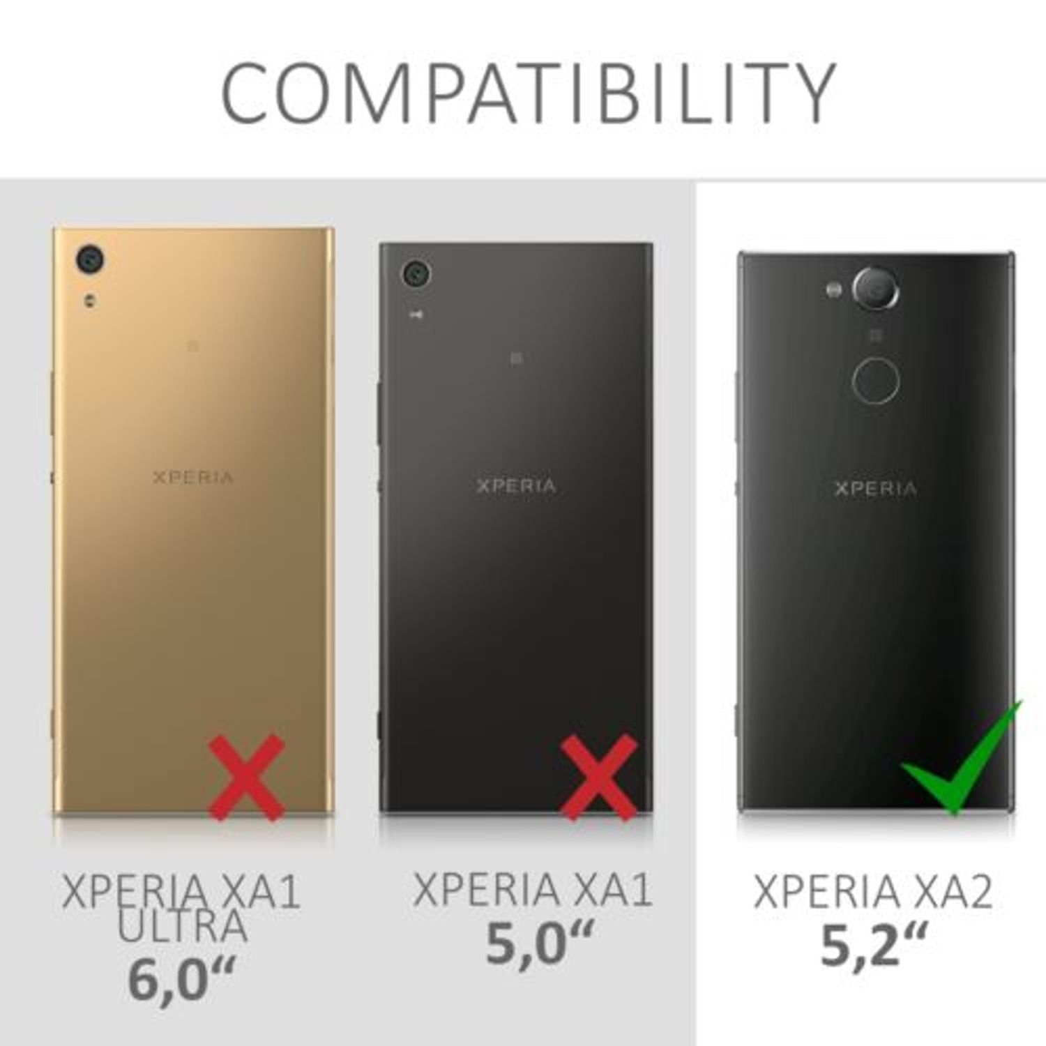 Husa pentru Sony Xperia XA2, Silicon, Transparent, 50112.03 fotografia produsului View 3 L