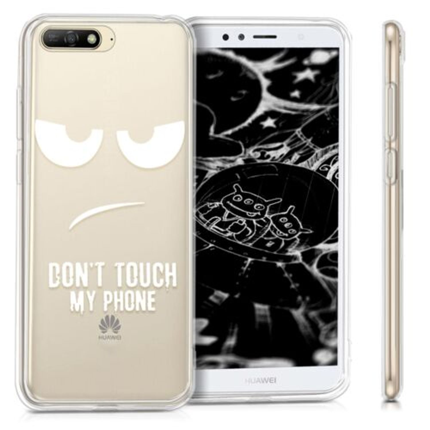 Husa pentru Huawei Y6 (2018), Silicon, Alb, 44877.03 fotografia produsului View 2 L