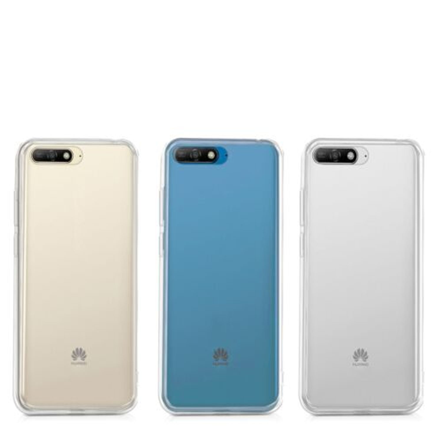 Husa pentru Huawei Y6 (2018), Silicon, Alb, 44877.03 fotografia produsului View 7 L