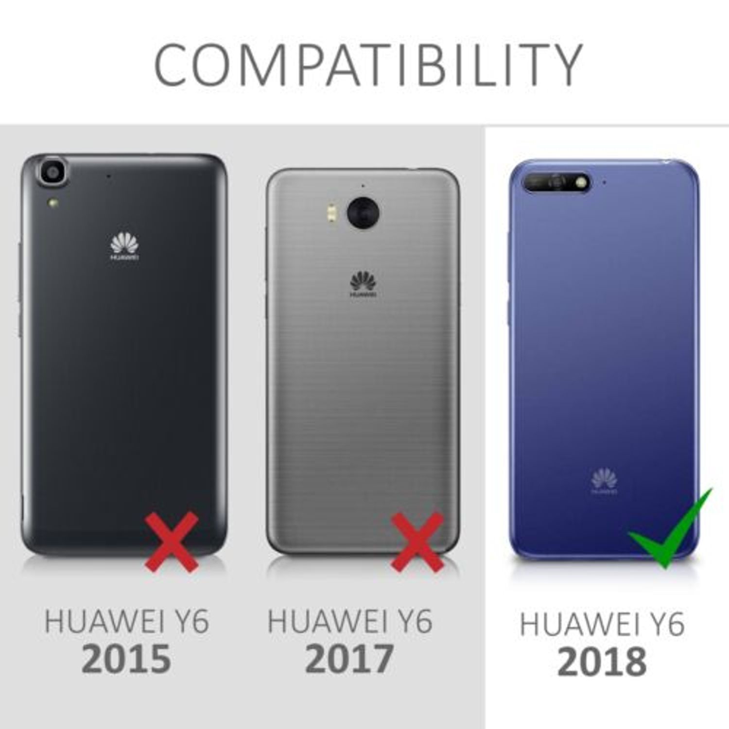 Husa pentru Huawei Y6 (2018), Silicon, Alb, 44877.03 fotografia produsului View 4 L