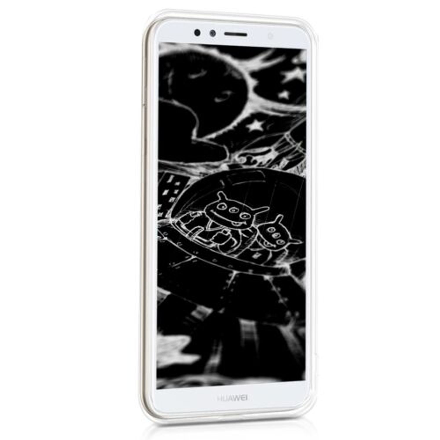 Husa pentru Huawei Y6 (2018), Silicon, Alb, 44877.03 fotografia produsului View 5 L