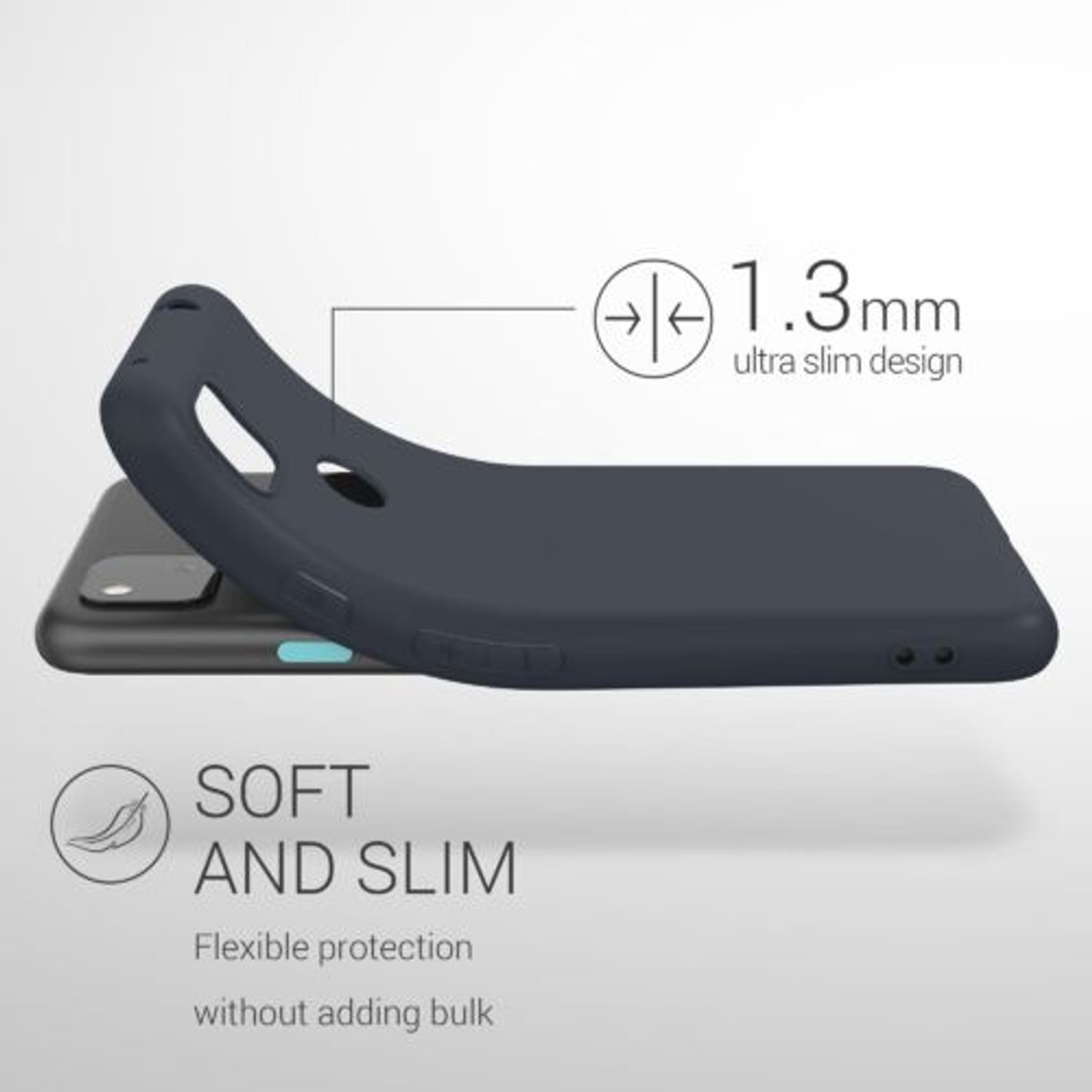 Husa pentru Google Pixel 4a, Silicon, Albastru, 52357.186 fotografia produsului View 8 L