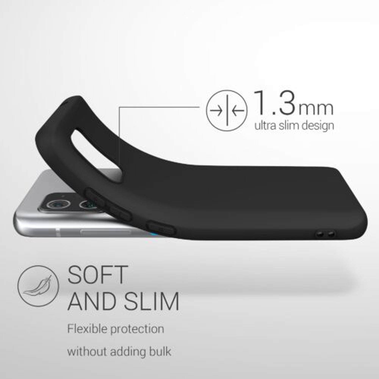 Husa pentru Asus Zenfone 8, Silicon, Negru, 55257.47 fotografia produsului View 3 L