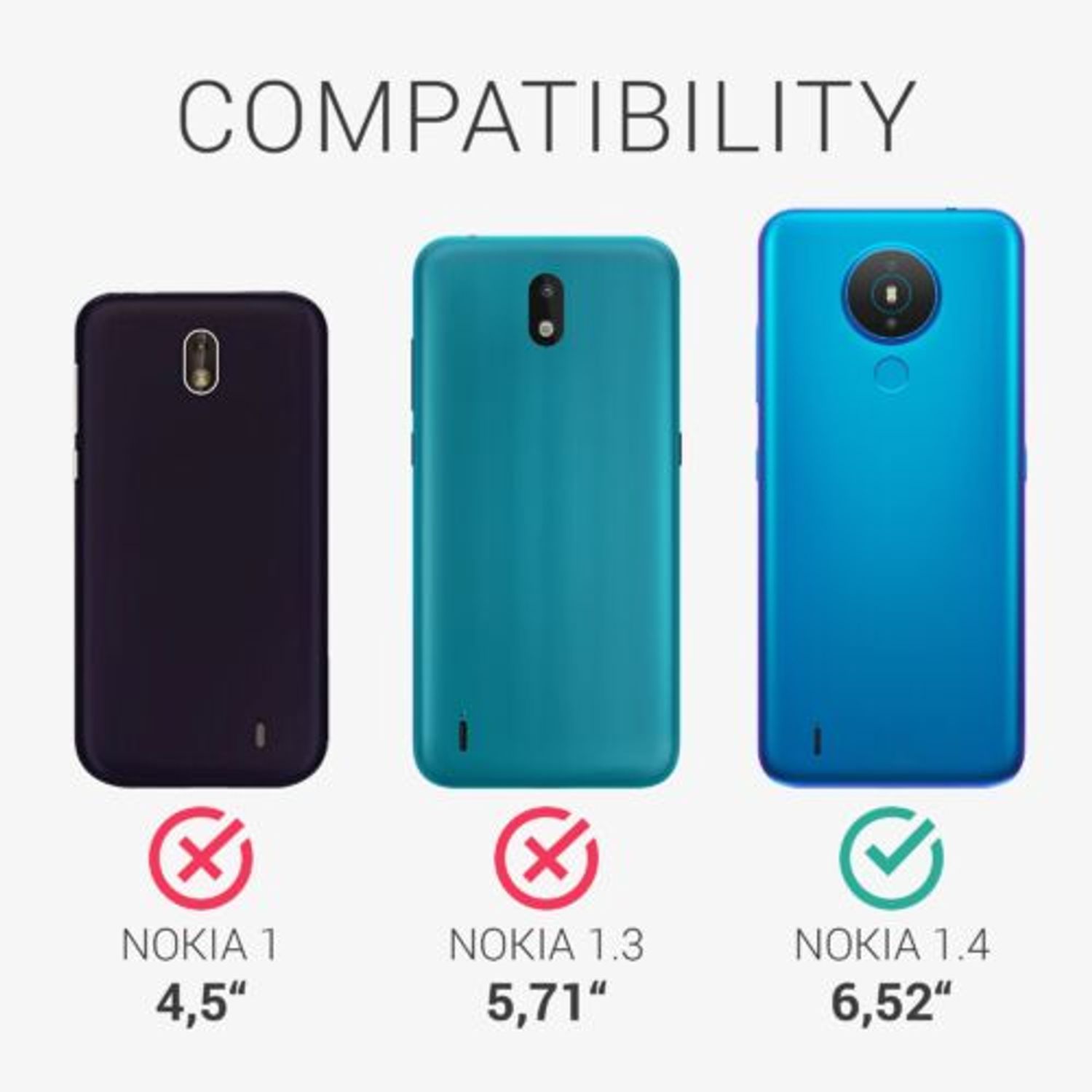 Husa pentru Nokia 1.4, Silicon, Verde, 54468.57, Kwmobile fotografia produsului View 5 L
