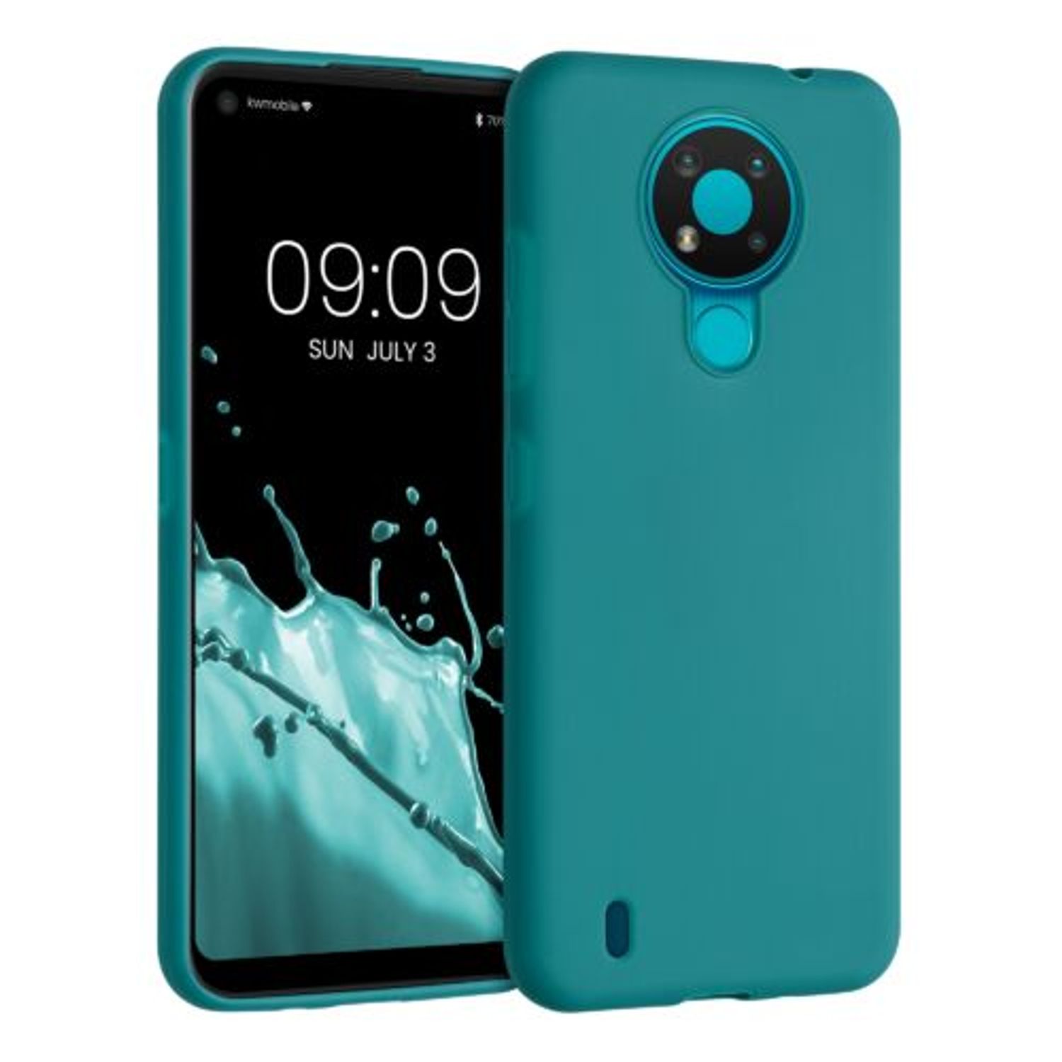 Husa pentru Nokia 1.4, Silicon, Verde, 54468.57, Kwmobile fotografia produsului