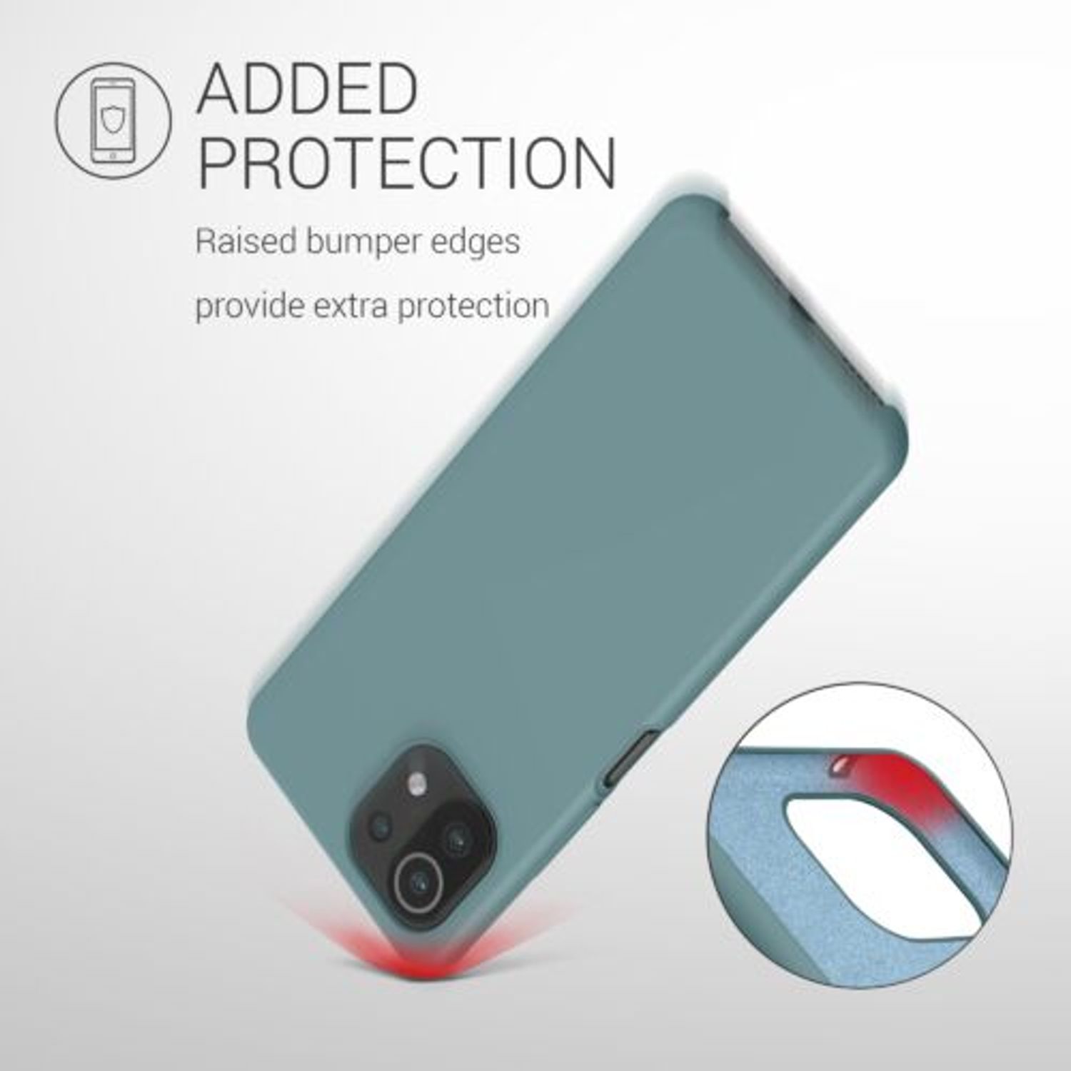 Husa pentru Xiaomi Mi 11 Lite 5G, Silicon, Verde, 54730.207, Kwmobile fotografia produsului View 4 L