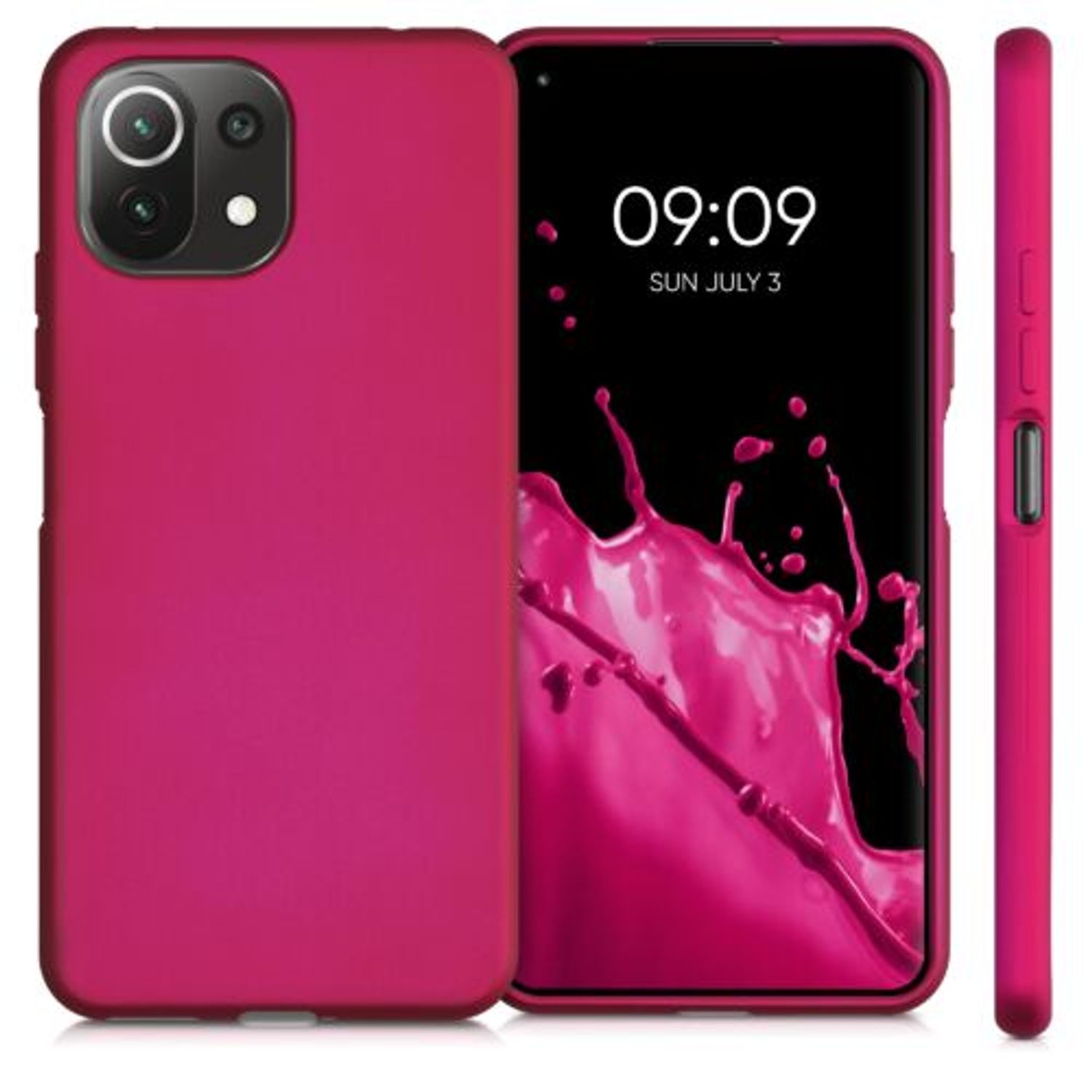 Husa pentru Xiaomi Mi 11 Lite 5G, Silicon, Roz, 54727.65, Kwmobile fotografia produsului View 2 L