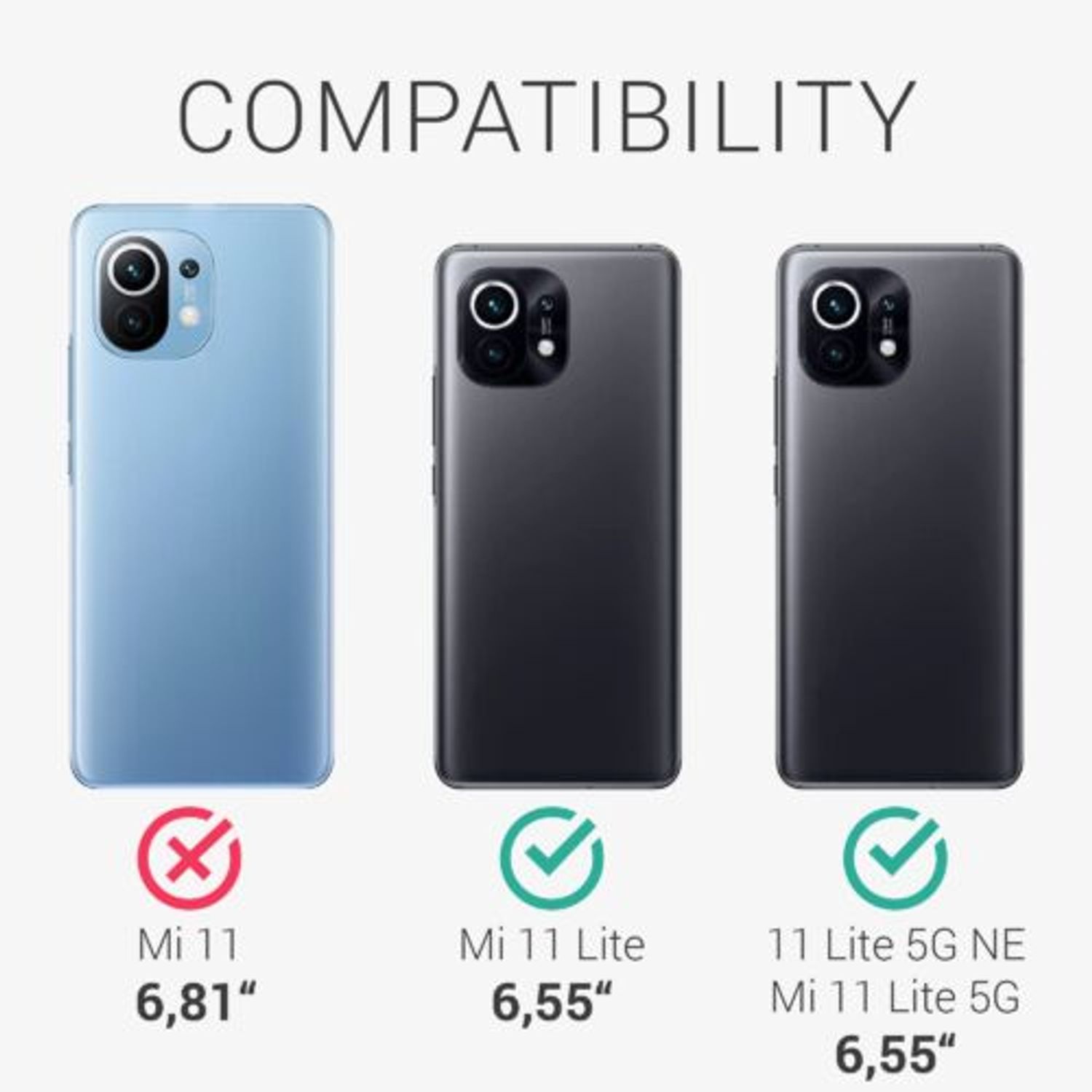 Husa pentru Xiaomi Mi 11 Lite 5G, Silicon, Verde, 54726.227, Kwmobile fotografia produsului View 4 L
