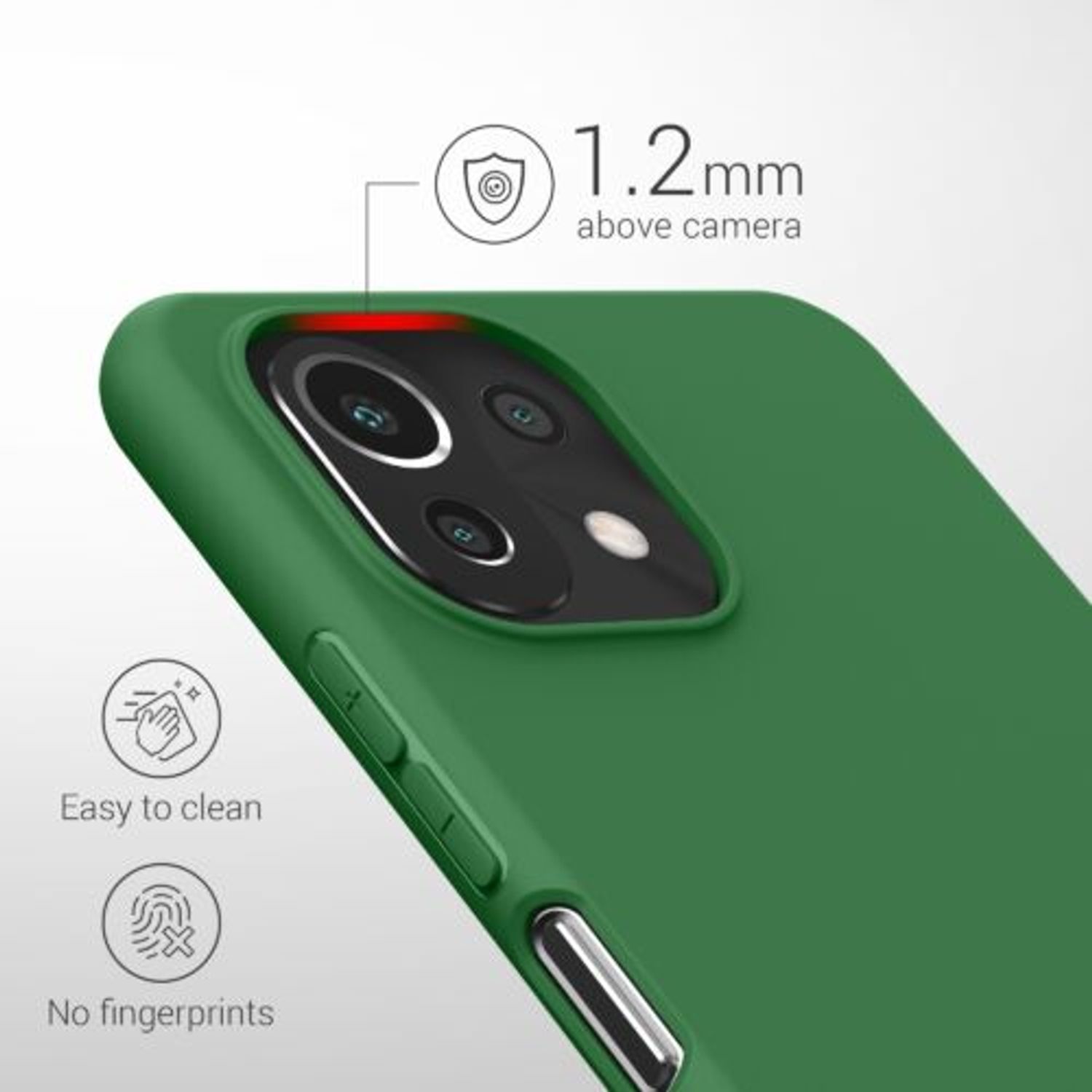 Husa pentru Xiaomi Mi 11 Lite 5G, Silicon, Verde, 54726.227, Kwmobile fotografia produsului View 5 L