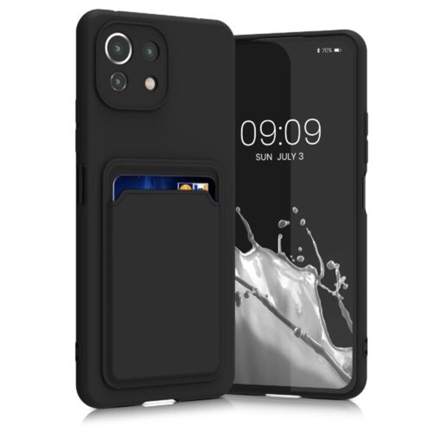 Husa pentru Xiaomi Mi 11 Lite 5G, Silicon, Negru, 56951.47, Kwmobile fotografia produsului View 2 L