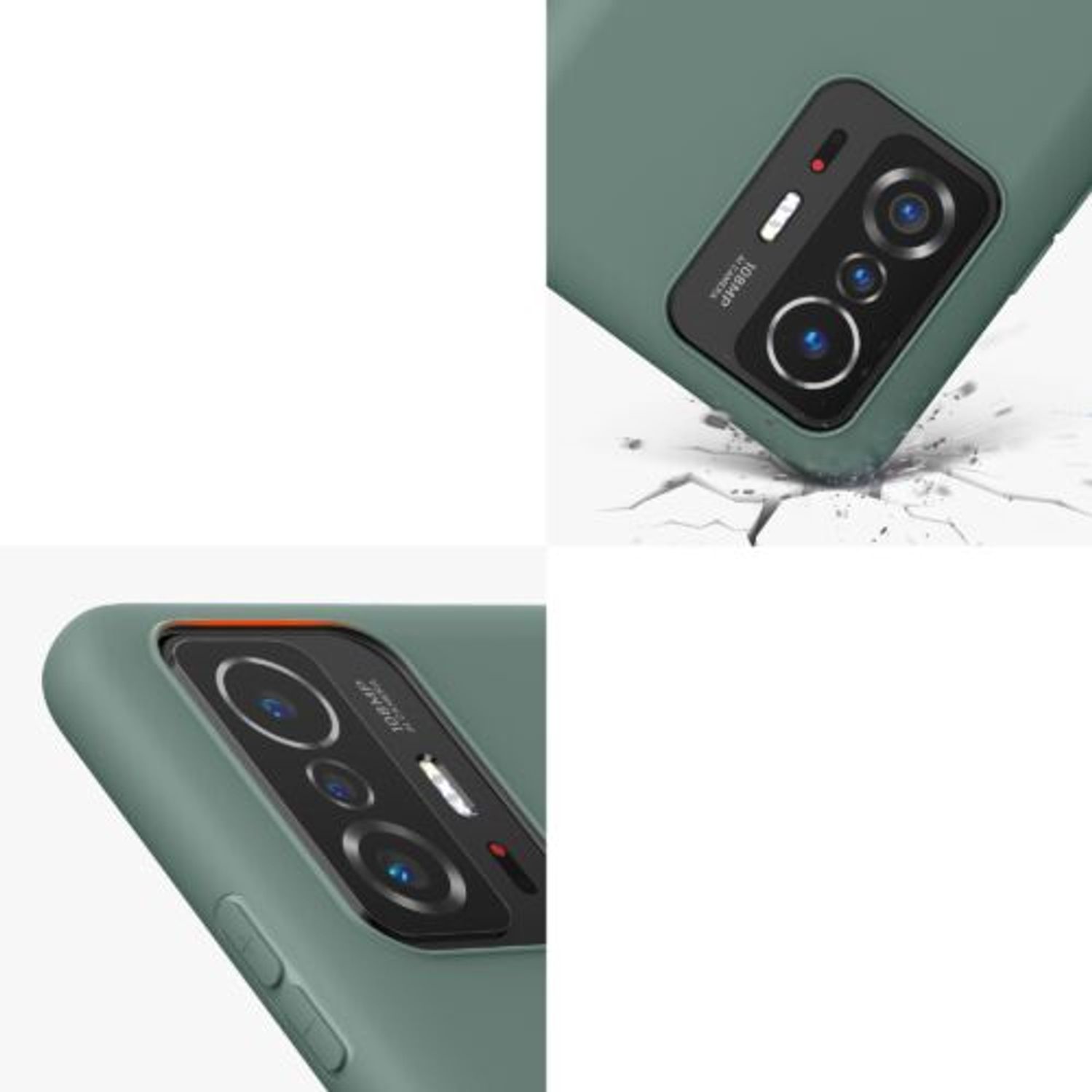 Husa pentru Xiaomi 11T/11T Pro, Silicon, Verde, 56245.171, Kwmobile fotografia produsului View 8 L