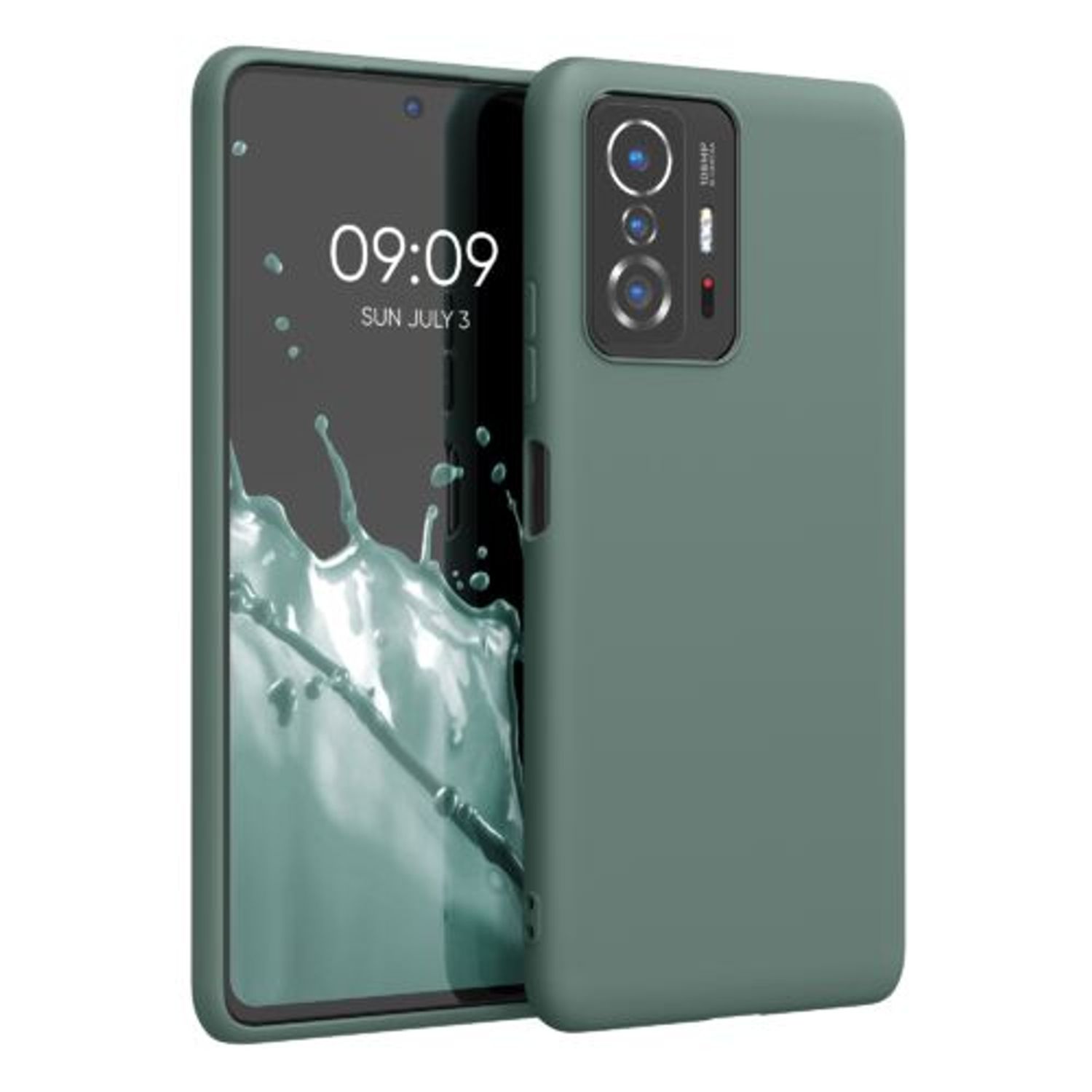 Husa pentru Xiaomi 11T/11T Pro, Silicon, Verde, 56245.171, Kwmobile fotografia produsului