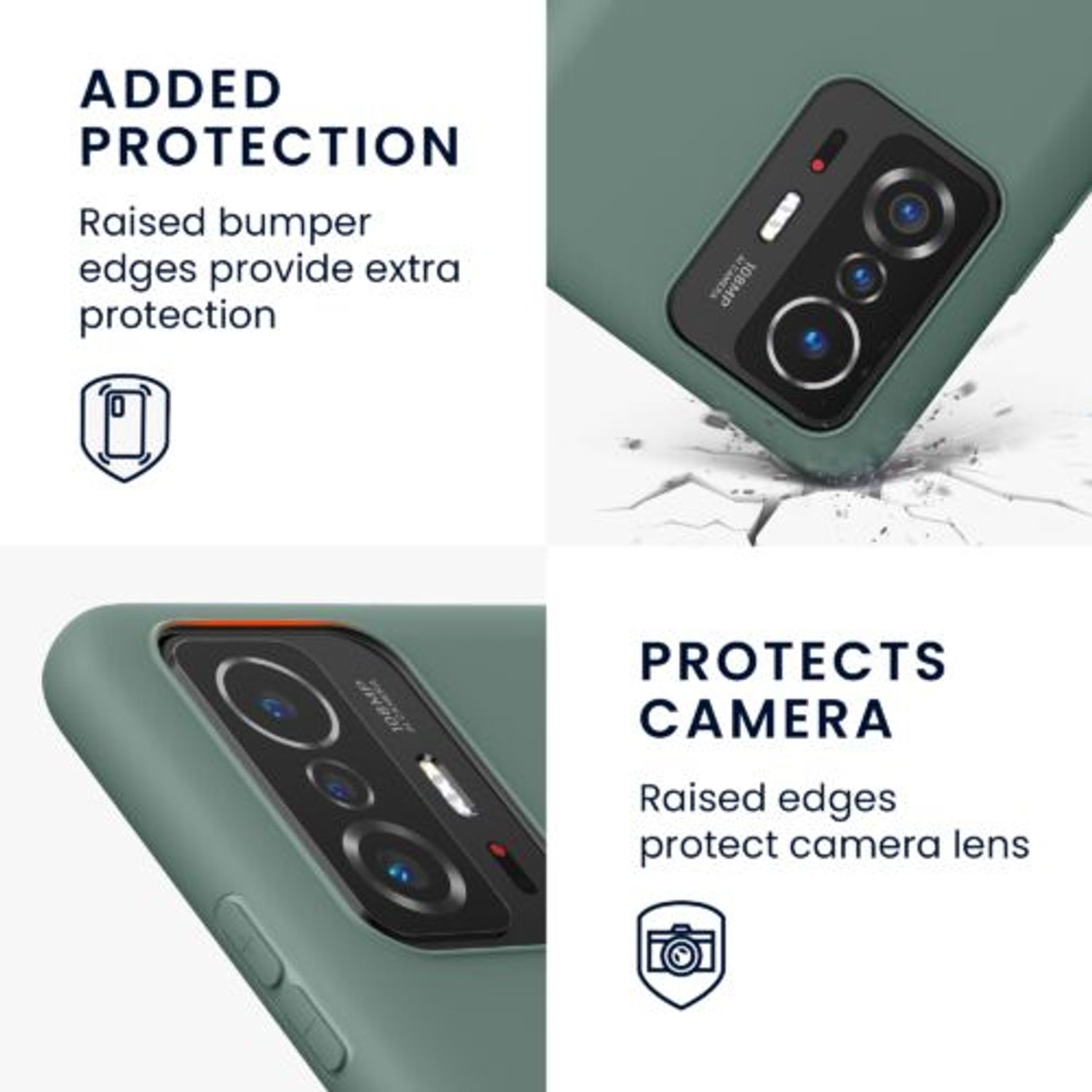 Husa pentru Xiaomi 11T/11T Pro, Silicon, Verde, 56245.171, Kwmobile fotografia produsului View 4 L