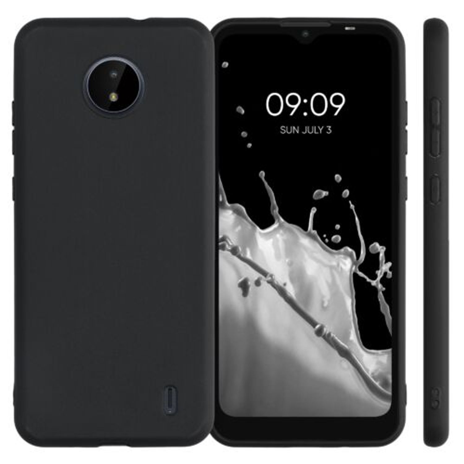 Husa pentru Nokia C20/C10, Silicon, Negru, 54848.01 fotografia produsului View 2 L