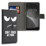 Husa pentru Alcatel 1B (2020), Piele ecologica, Negru, 52960.04, Kwmobile fotografia produsului