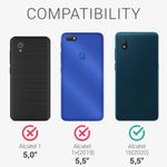 Husa pentru Alcatel 1B (2020), Piele ecologica, Negru, 52960.04, Kwmobile fotografia produsului View 4 S