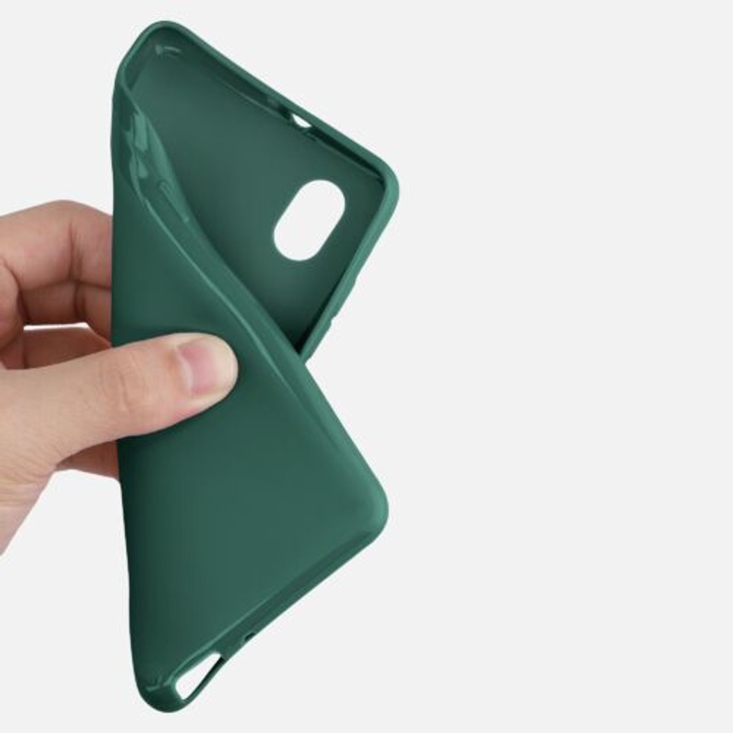 Husa pentru Alcatel 1B (2020), Silicon, Verde, 51516.184, Kwmobile fotografia produsului View 7 L