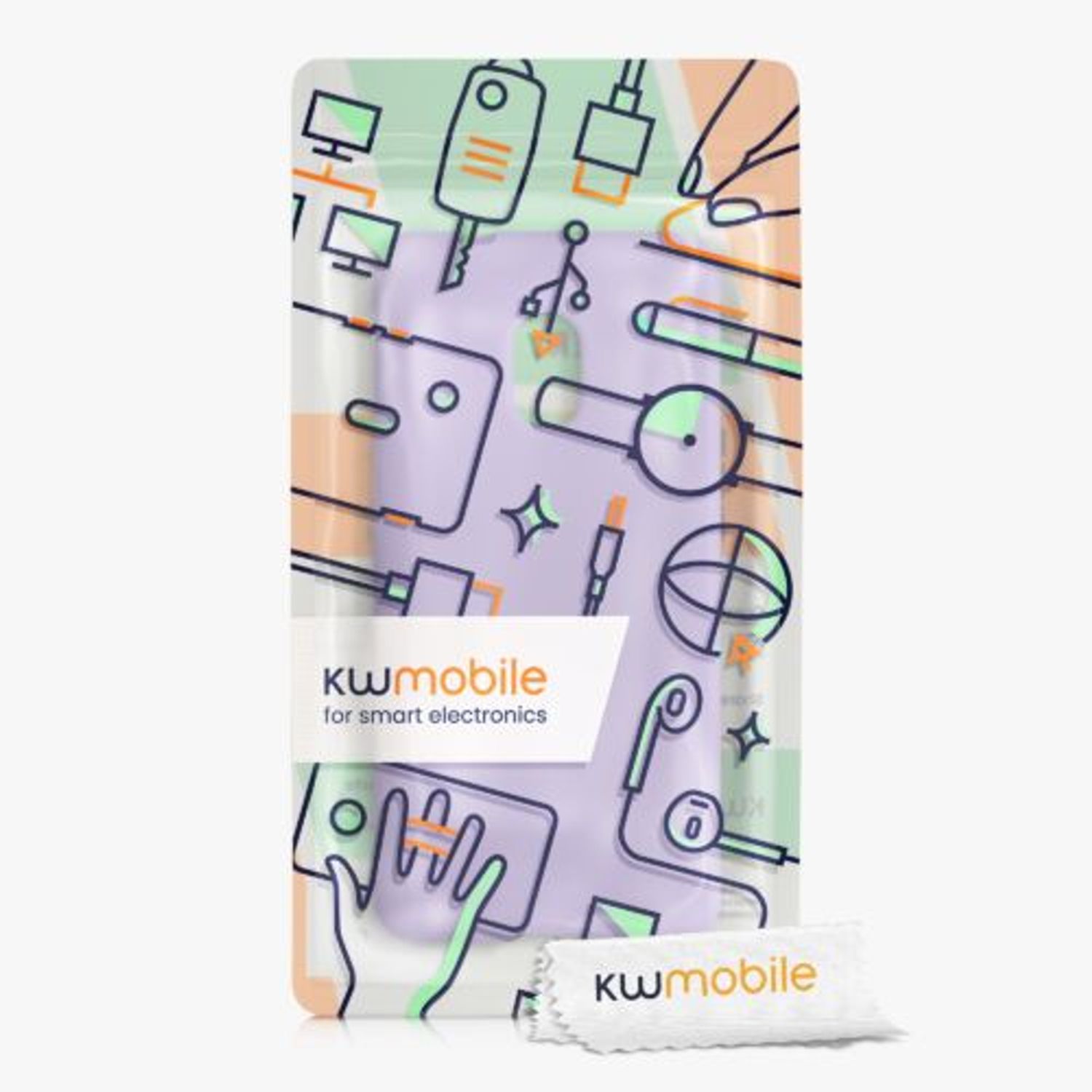 Husa pentru Alcatel 1C (2019), Silicon, Mov, 47558.108, Kwmobile fotografia produsului View 3 L