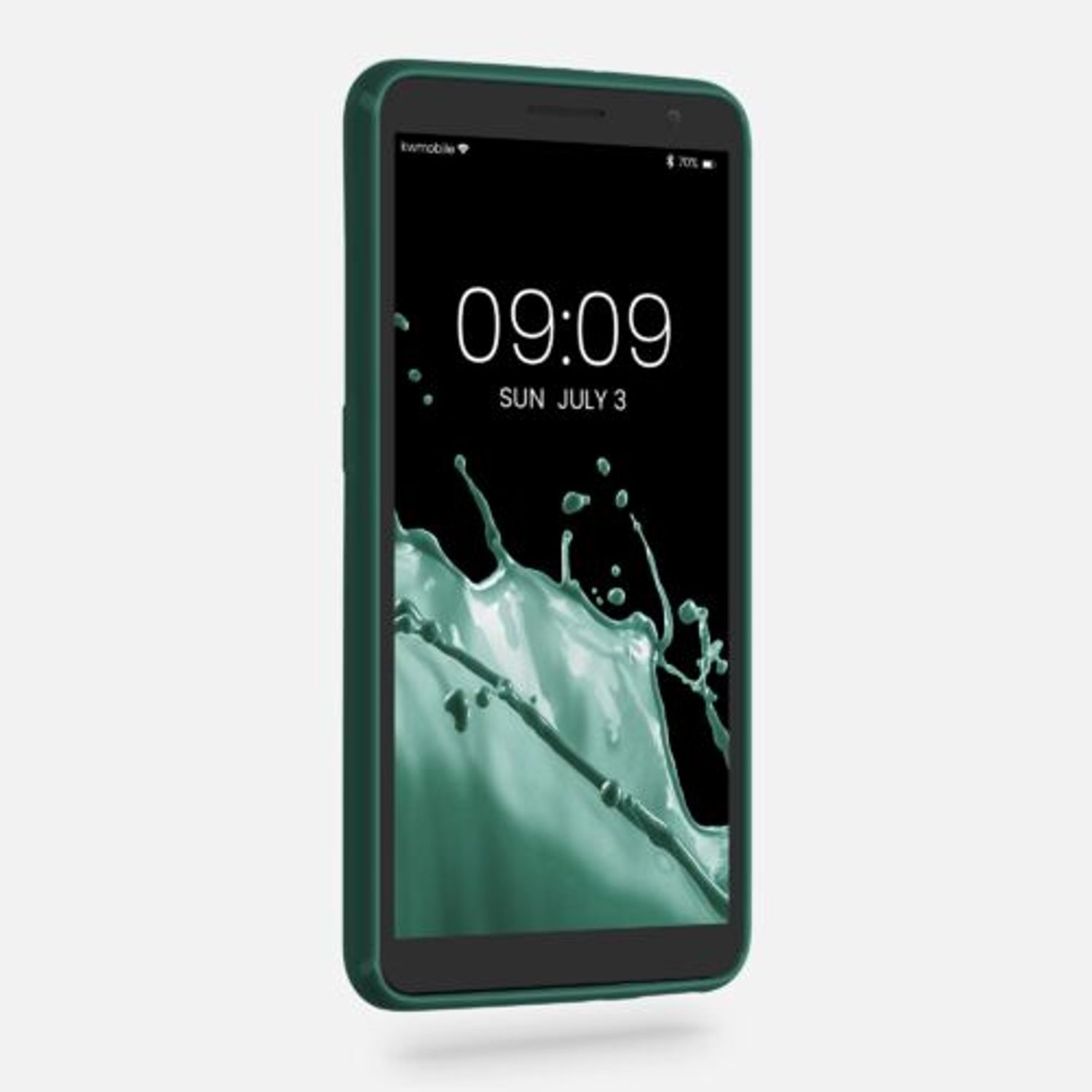 Husa pentru Alcatel 1B (2020), Silicon, Verde, 51516.184, Kwmobile fotografia produsului View 6 L