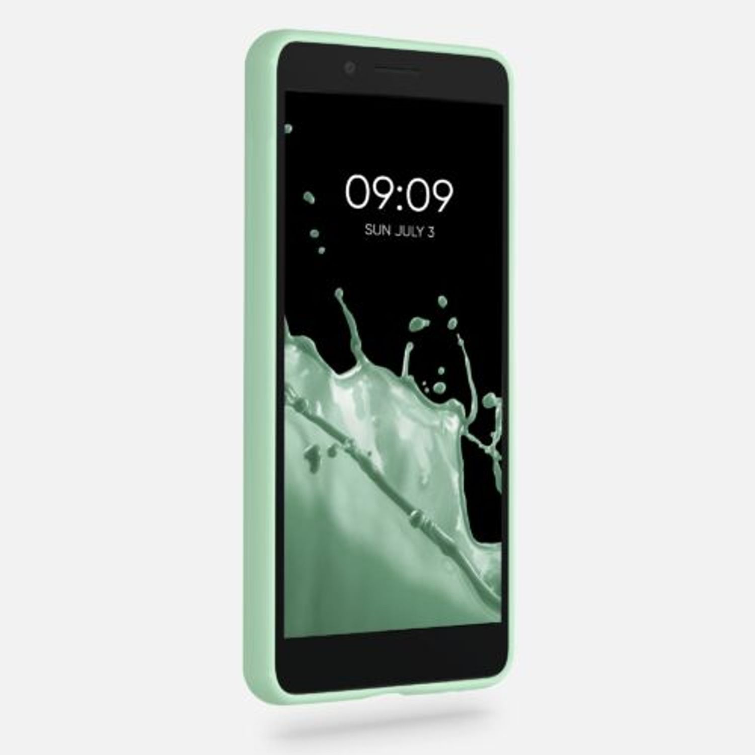 Husa pentru Alcatel 1C (2019), Silicon, Verde, 47558.50, Kwmobile fotografia produsului View 3 L