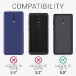 Husa pentru Alcatel 1C (2019), Silicon, Verde, 47558.58, Kwmobile fotografia produsului View 5 S