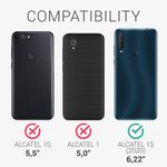 Husa pentru Alcatel 1S (2020), Silicon, Gri, 51515.186, Kwmobile fotografia produsului View 5 S
