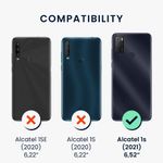 Husa pentru Alcatel 1S (2021), Silicon, Negru, 56469.01, Kwmobile fotografia produsului View 6 S