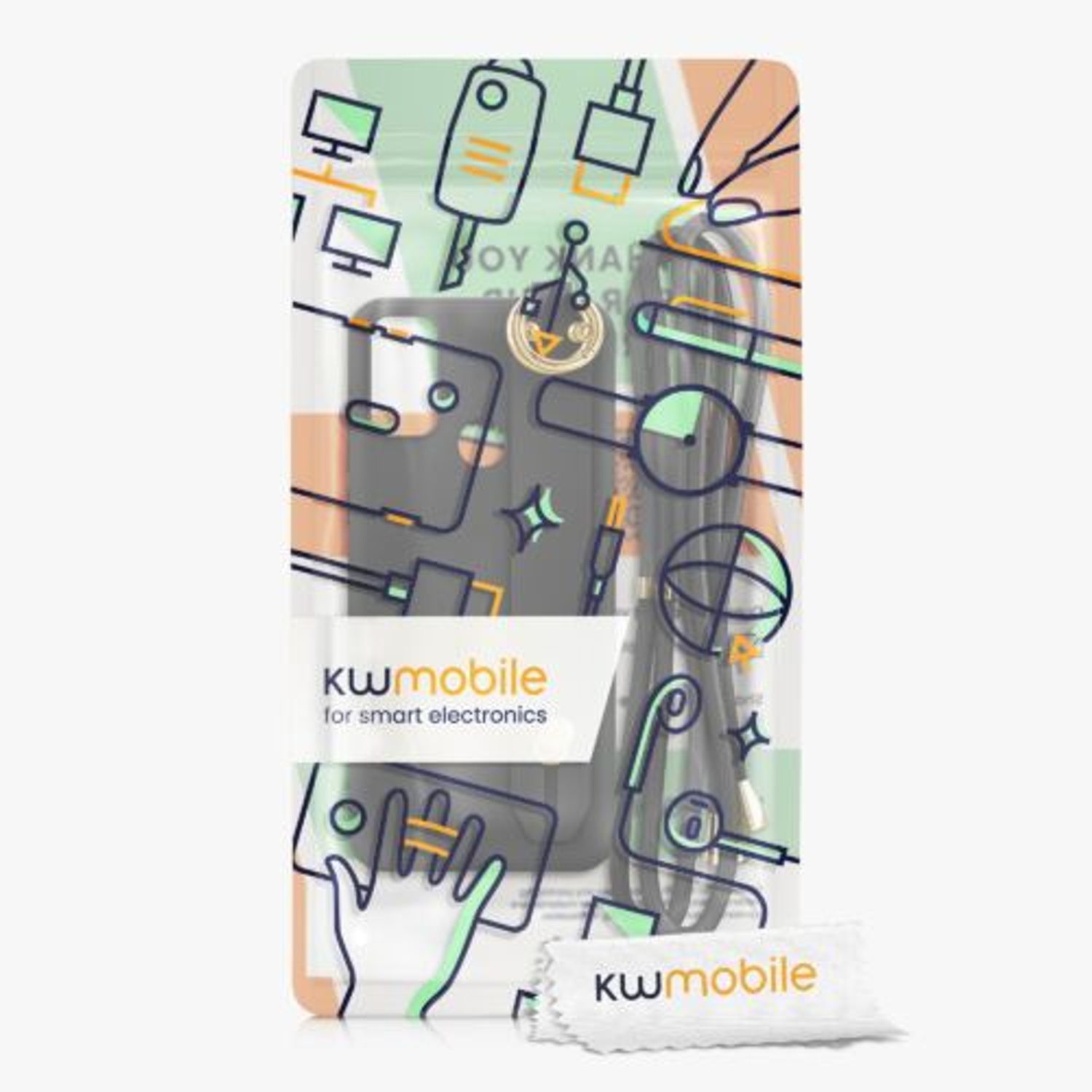 Husa pentru Alcatel 1S (2021), Silicon, Negru, 56469.01, Kwmobile fotografia produsului View 8 L