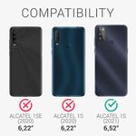 Husa pentru Alcatel 1S (2021), Silicon, Gri, 54466.186, Kwmobile fotografia produsului View 5 S