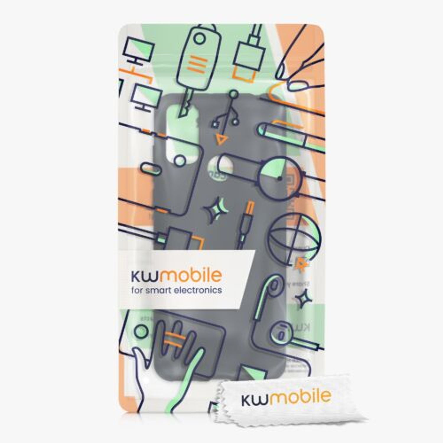 Husa pentru Alcatel 1S (2021), Silicon, Gri, 54466.186, Kwmobile fotografia produsului View 6 L