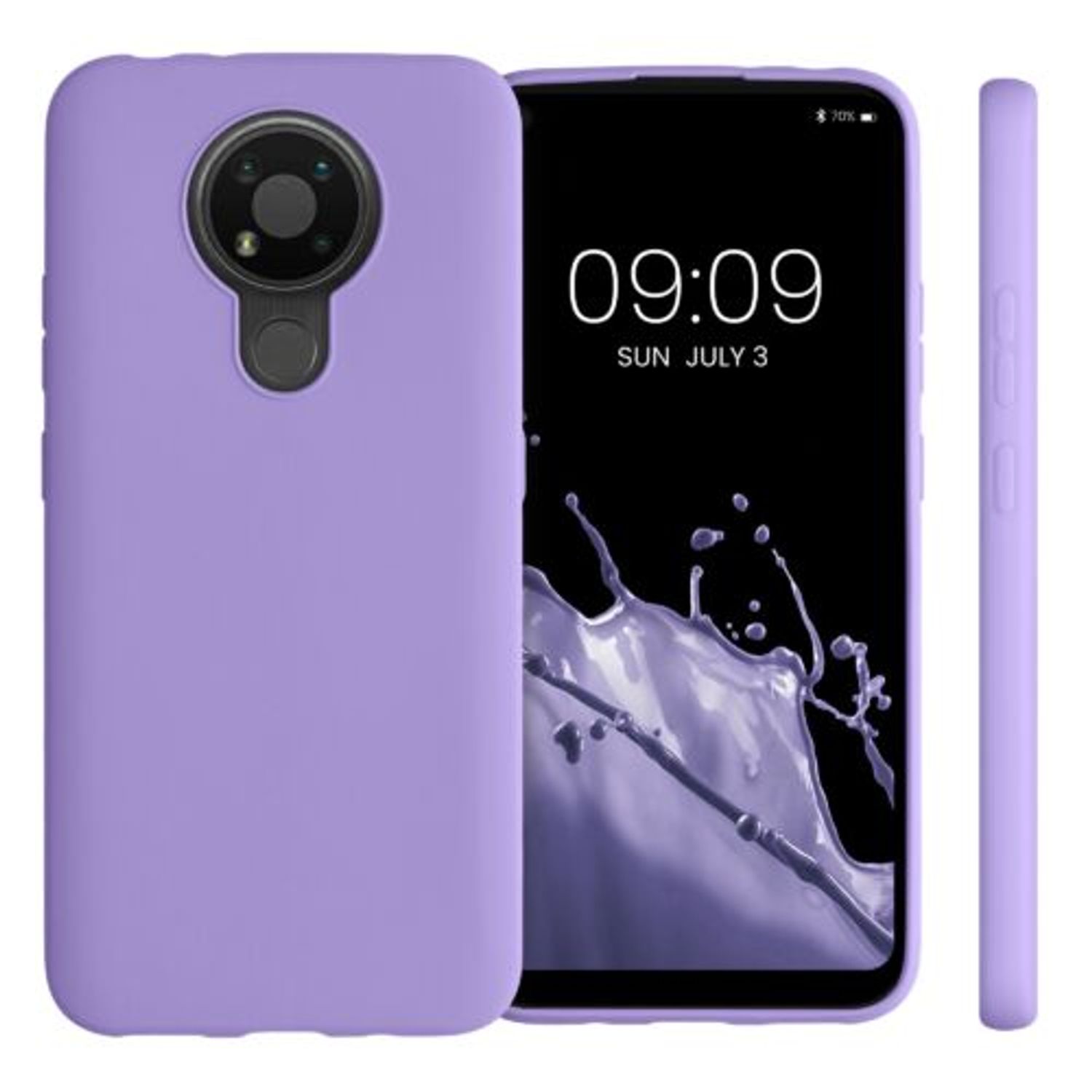 Husa pentru Nokia 3.4, Silicon, Mov, 53495.222, Kwmobile fotografia produsului View 2 L