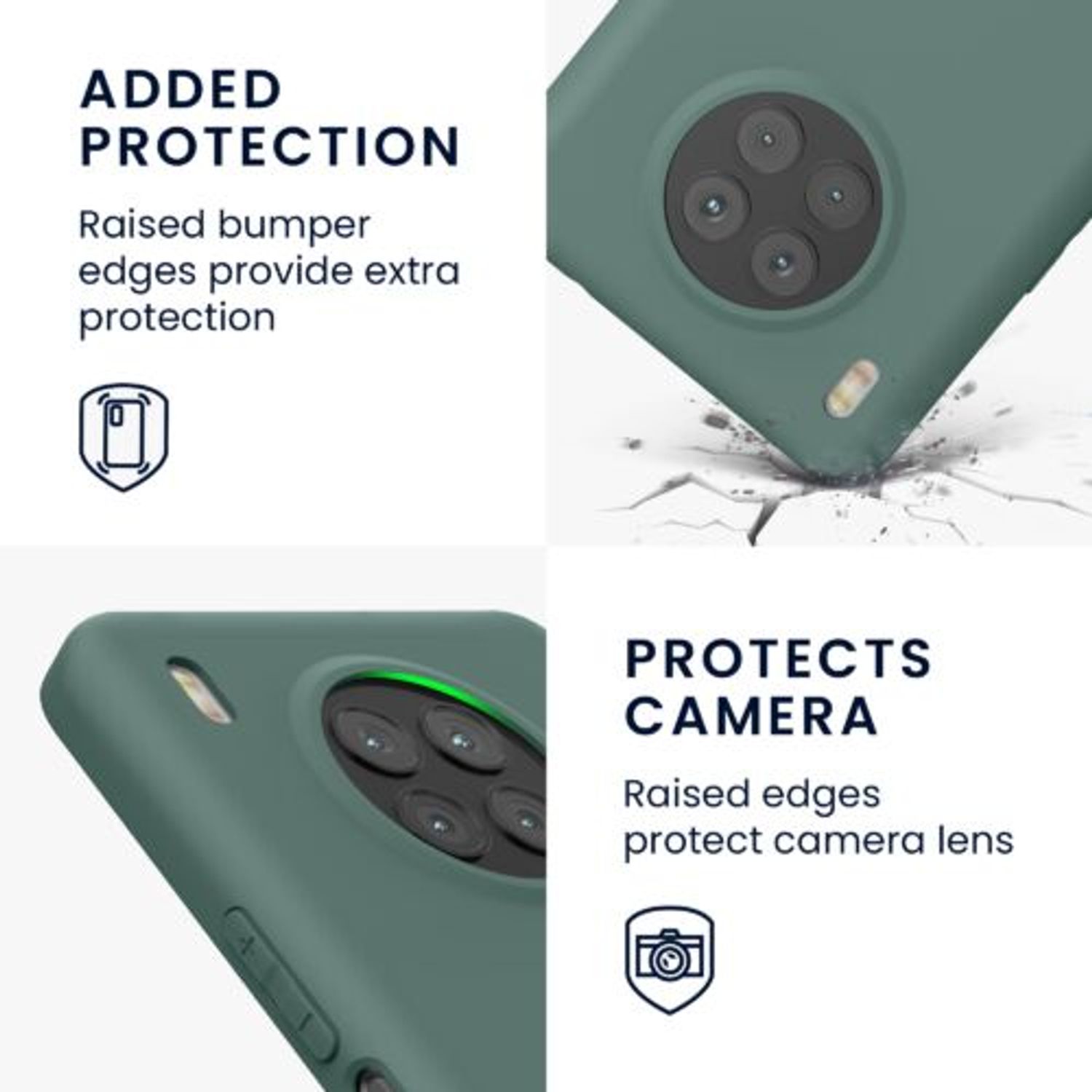 Husa pentru Honor 50 Lite, Silicon, Verde, 57025.171, Kwmobile fotografia produsului View 4 L