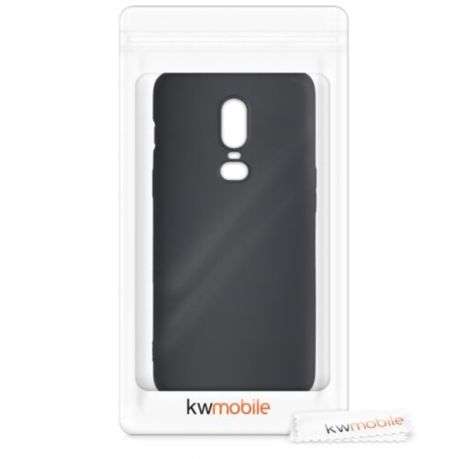 Husa pentru OnePlus 6, Silicon, Negru, 55346.01, Kwmobile fotografia produsului View 7 L