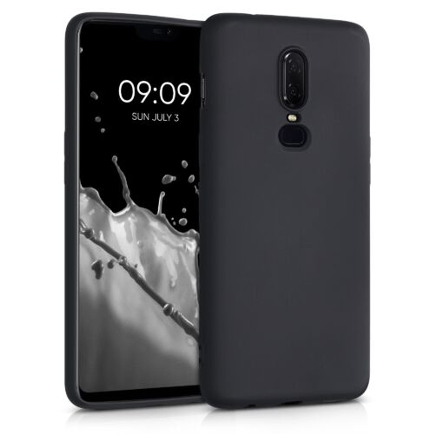 Husa pentru OnePlus 6, Silicon, Negru, 55346.01, Kwmobile fotografia produsului
